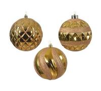 Pallina albero Natale (1pz-12cm) Plastica Assortito Light gold 024511
