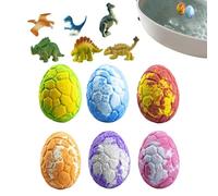 Pallina da bagno con giocattoli interni | Dinosauro 6 pezzi colorati con giocattoli interni - gioco d'acqua per ragazzi, figli, ragazze giardino piscina casa famiglia