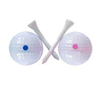 Pallina da golf con visualizzazione del sesso del bambino - Palline da golfs esplosive per rivelare il sesso, set da golf per annuncio di nascita con una palla rosa, una palla blu e unaa maglietta, di
