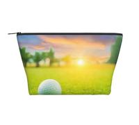 Pallina da golf verde stampata al tramonto, Borsa da toilette Borsa per trucco Borsa per cosmetici Borsa da toilette da viaggio portatile