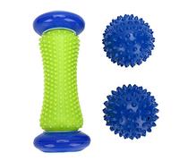 Pallina da massaggio con rullo per piedi per fascite plantare antidolorifica, rullo per piedi e 2 palline da massaggio appuntite
