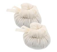 Pallina da Massaggio Thailandese 2pezzi Non Tessuto Bianco | Pallina Piedi Massaggio Microcircolo, per Tutto il Corpo, Portatile, Rilassa Muscoli e Tensioni