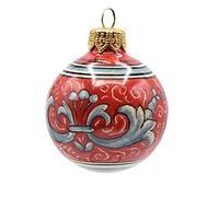 Pallina di Natale 40mm - Ceramica RICCO DERUTA - Dipinte a Mano, Edizione Limitata - Palline da collezione