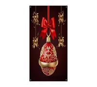 Pallina di Natale Campana dorata Coperture per porta di benvenuto Banner per porta di benvenuto Grande sfondo divertente Banner Decorazioni per appendere interni ed esterni e buoni regali di primavera