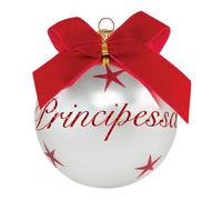Pallina di Natale con scritta Principessa 10 cm