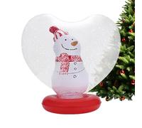 Pallina di Natale gonfiabile gigante - Decorazioni per feste luminose a forma di cuore, figure interne con telecomando, per giardino prato, esterno