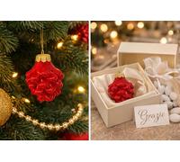 PALLINA DI NATALE IN CERAMICA DI CALTAGIRONE A FORMA DI PIGNA