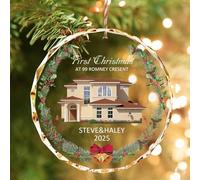 Pallina di Natale personalizzata, palla di Natale in cristallo personalizzata per regali di Natale 2025, ornamento da appendere personalizzato decorazioni per albero di Natale per familiari, amici