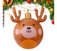 Pallina gonfiabile natalizia, 58 cm, decorazione per esterni, decorazione per feste per esterni, per interni, prato, portico, patio, giardino, cortile, porta d'ingresso