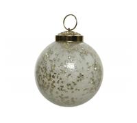 Pallina in vetro da appendere 10 cm bianco.