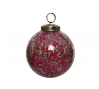 Pallina in vetro da appendere 7,5 cm rosso.