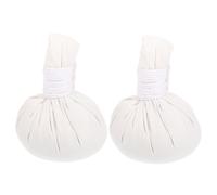 Pallina Massaggiante Erboristica Bianco 2 Pezzi in Cotone | Borsa Riscaldante Naturale, Forma Sferica, Stile Semplice e Generoso, per Amici e Famiglia