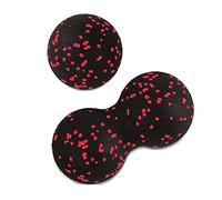 Pallina Massaggio Set, Peanut Massage Balle & Sfera Singola, Mini Kit per Fasce Mini Foam Roller, Massaggio Profondo Per Rilassare (rosso)