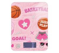 Pallina morbida rosa stampata bariatrica portatile per alimenti 5 kg/5 g, bilancia accurata con 4 unità per dieta arrosto preparazione pasto per pesar