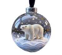 Pallina Natale Animale 7cm Plastica per trasparente Cristallo(6) | Plastica per trasparente cristallo, dettagli animali realistici, design agli urti, per ideale per alberi di Natale