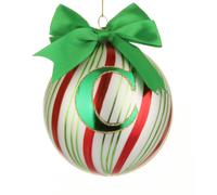 Pallina Natale con lettera C 10 cm Circus verde