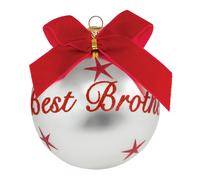 Pallina Natale con scritta Best Brother 10 cm