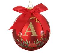 Pallina Natale lettera A 10 cm Royal Garden