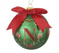 Pallina Natale lettera N 10 cm Royal Garden