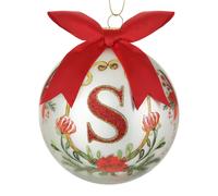 Pallina Natale lettera S 10 cm Royal Garden