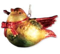 Pallina Natale Passerotto Decoro Appendere Albero Lucilla FINE SERIE