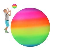 Pallina sportiva gonfiabile iride, diametro 23 cm, design colorato, ideale per partite di calcio e pallacanestro, giocattolo leggero per bambini e adulti, giocattolo per il libero giardino