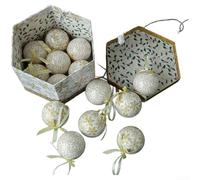 Palline adesive in schiuma, confezione da 14 decorazioni per albero di Natale, con motivi multi design e rimovibili, per decorazioni per interni e feste in stile Hutschenreuther (G)