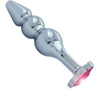 Palline anali e anal beads lunghezza 11,3 cm ⌀2,7 cm catena anale per donne metallo catena anale che assorbe calore e freddo palline anali per uomini e donne sex toy anale anal beads FOPS S37-10