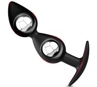 Palline anali in silicone con gancio anale, anal plug butt plug, giocattoli anali per coppie, collana anale per donne e uomini, sex toy dilatatore anale (M)