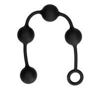 Palline anali liscie in silicone medicale large stimolatore a sfere con anello