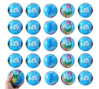 Palline antistress, 24 pezzi, sfera del mondo, 5 cm, palla antistress, palline antistress, mini globo, palla antistress per bambini e adulti