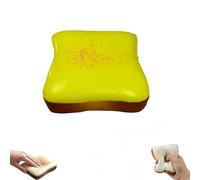 Palline Antistress a Forma di Pane e Burro - Squishy Realistico per il Cervello - Giocattolo Sensoriale Antistress e Antiansia per Bambini e Adulti - Decorazione da Scrivania (giallo)