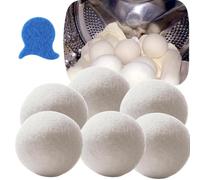 Palline Asciugatrice,6 Pezzi Palline Lana Asciugatrice,Palle per Bucato,Palline Di Lana Per Asciugatrice,Riutilizzabili Lana Palle per Asciugatrice,per Ridurre il Tempo di Asciugatura