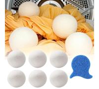 Palline Asciugatrice,Palline Lana Asciugatrice,Palle per Bucato,6 Pezzi Palline Di Lana Per Asciugatrice,Riutilizzabili Lana Palle per Asciugatrice,per Ridurre il Tempo di Asciugatura