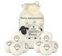 Palline Asciugatrice per Lavasciuga, 8 Pezzi in 100% Lana di Pecora, XXL Palline Ecologiche per Duvet, Ammorbidente Naturale per Abiti Morbidi