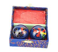 Palline Baoding portatili con scatola di immagazzinaggio durevole per bambini anziani genitori blu
