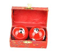 Palline Baoding portatili con scatola di immagazzinaggio durevole per bambini anziani genitori rosso Tai Chi