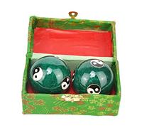 Palline Baoding portatili con scatola di immagazzinaggio durevole per bambini anziani genitori verde Tai Chi