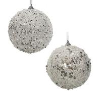 Palline bianche per Albero di Natale set di 16 sfere Decorazioni natalizie addob