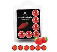 Palline Brasiliane Lubrificanti Secretplay - Fragola, 6 pz