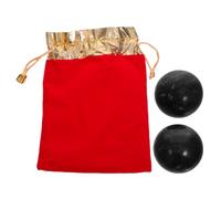 Palline Cinesi Baoding in Jade 50mm, Coppia per Esercizi Manuali | Sacchetto Incluso, per Ufficio e Viaggio, Aiuta Presa, Destrezza, Coordinazione e Sollievo della Mano