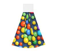 Palline colorate Appendibile asciugamano portatile, velluto super assorbente asciugamano da cucina, asciugamano per bambini adulti bagno cucina appeso asciugamano