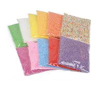 Palline colorate realizzate con schiuma di polistirene, palline di schiuma per arti decorative fai da te, artigianato, 8000 pezzi, 2-4 mm, pratiche e popolari