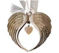 Palline commemorative di Natale Un pezzo del mio cuore è in paradiso Ala d'angelo Ornamento da appendere Decorazione per albero di Natale Ricordo per i propri cari Decorazioni festive (Battelle)