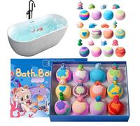 Palline da bagno con giocattoli, 12 pezzi, schiumose, delicatamente rinfrescanti, come piccoli regali, per adolescenti, famiglia, bambini, ragazze