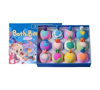 Palline da bagno in schiuma - 12 pezzi colorati e delicati bagni di schiuma - come piccoli regali per adolescenti, famiglia, amici, bambini, ragazze