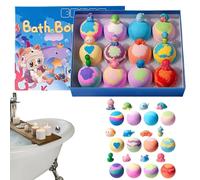 Palline da Bagno per Bambini,12 Pezzi Colorate Delicate Effervescenti - Regali Idea Regalo da Calza per Bambini - per Amiche Amici Ragazzi Ragazze Figli Figlie
