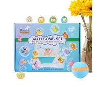 Palline da Bagno per Bambini con Dentro | Set da Bagno Effervescente 12 Pezzi - Kit con Interna | Regalo per Compleanno, Vacanze, Hotel, Casa, Estate, Viaggio, Servizi, Asilo