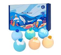 Palline da bagno per piccole, set biologico da 6 pezzi, divertenti e delicati, palline da bagno con giocattoli luminosi all'interno, per feste, pensierini, per la casa, la vasca da bagno e