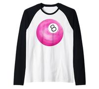Palline da Biliardo e Biliardo dipinte a Mano, Colore: Rosa Acceso Maglia con Maniche Raglan